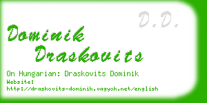 dominik draskovits business card